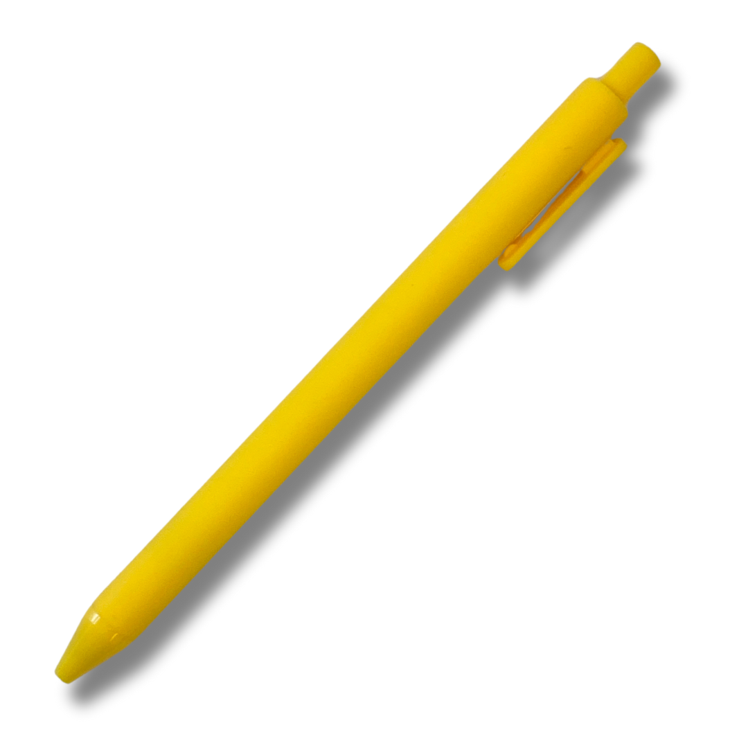 Solid Colour Barrel Pen-yellow